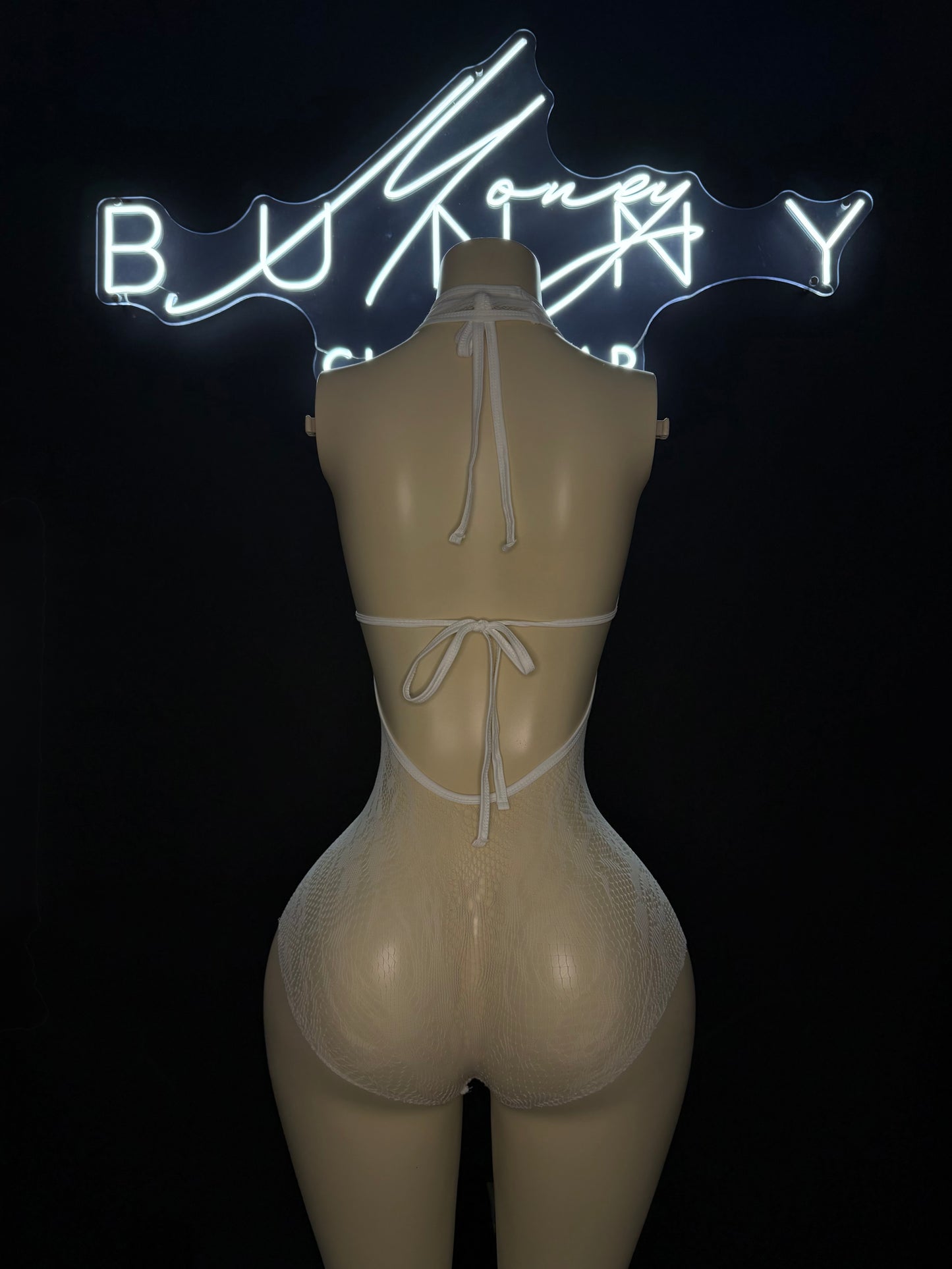 Stormy— White 3 Piece Set Thong Included