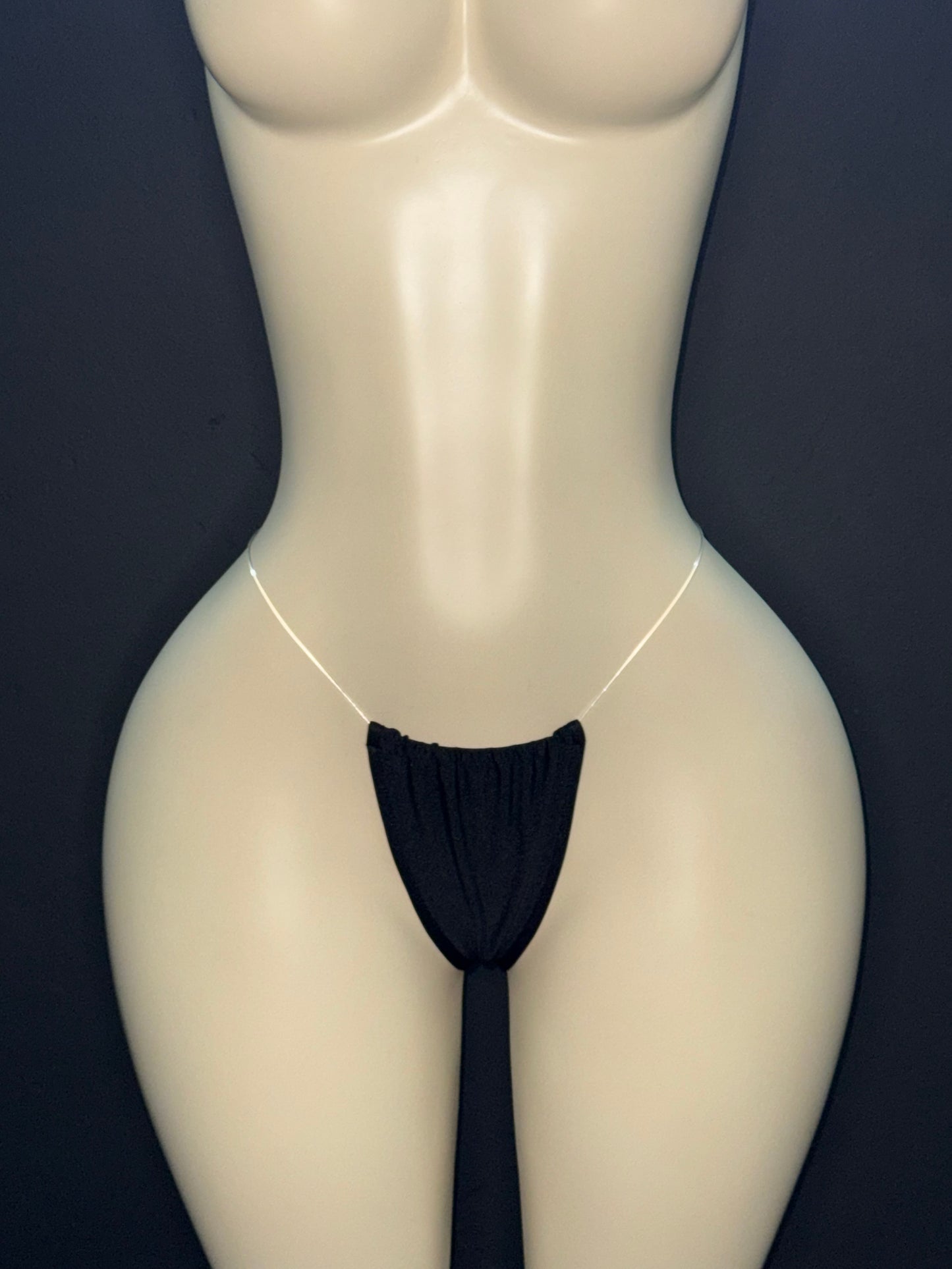 Black Invisible Thong