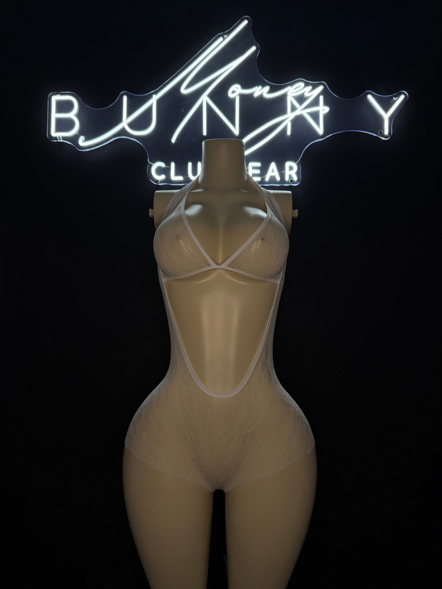 Stormy— White 3 Piece Set Thong Included