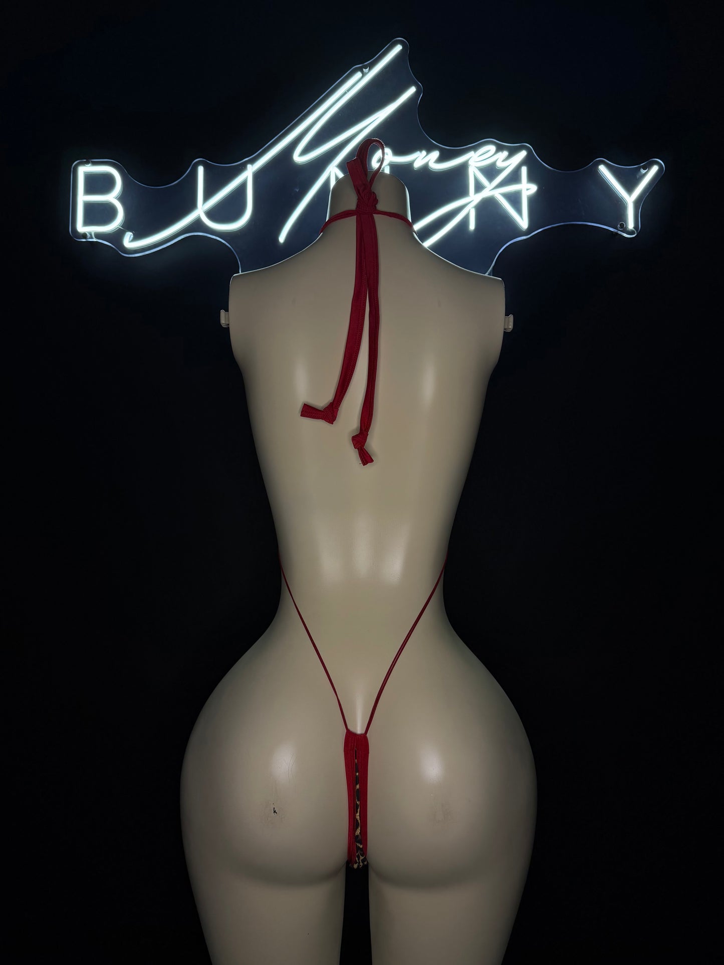 WildCat— Red & Animal Print One Piece Fits S-L