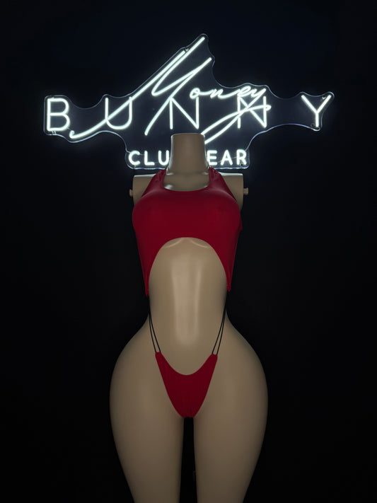 DramaQueen— Red One Piece Fits M-L