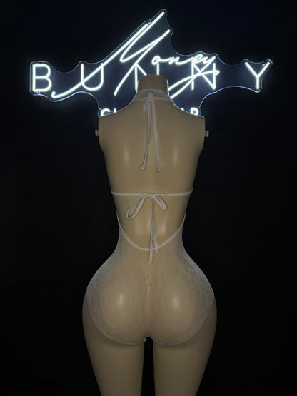 Stormy— White 3 Piece Set Thong Included