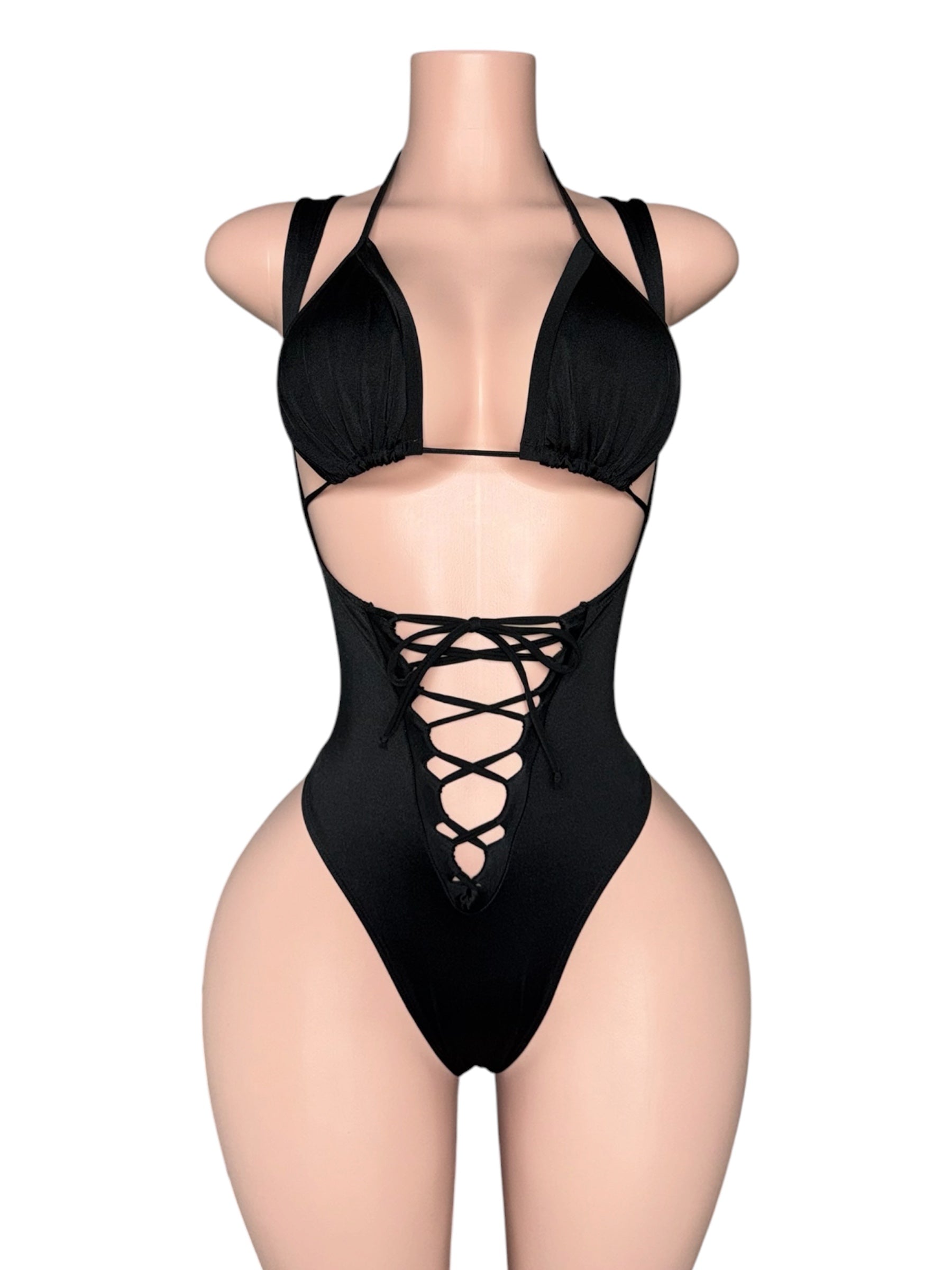 Dark Desire Lace-Up Bodysuit