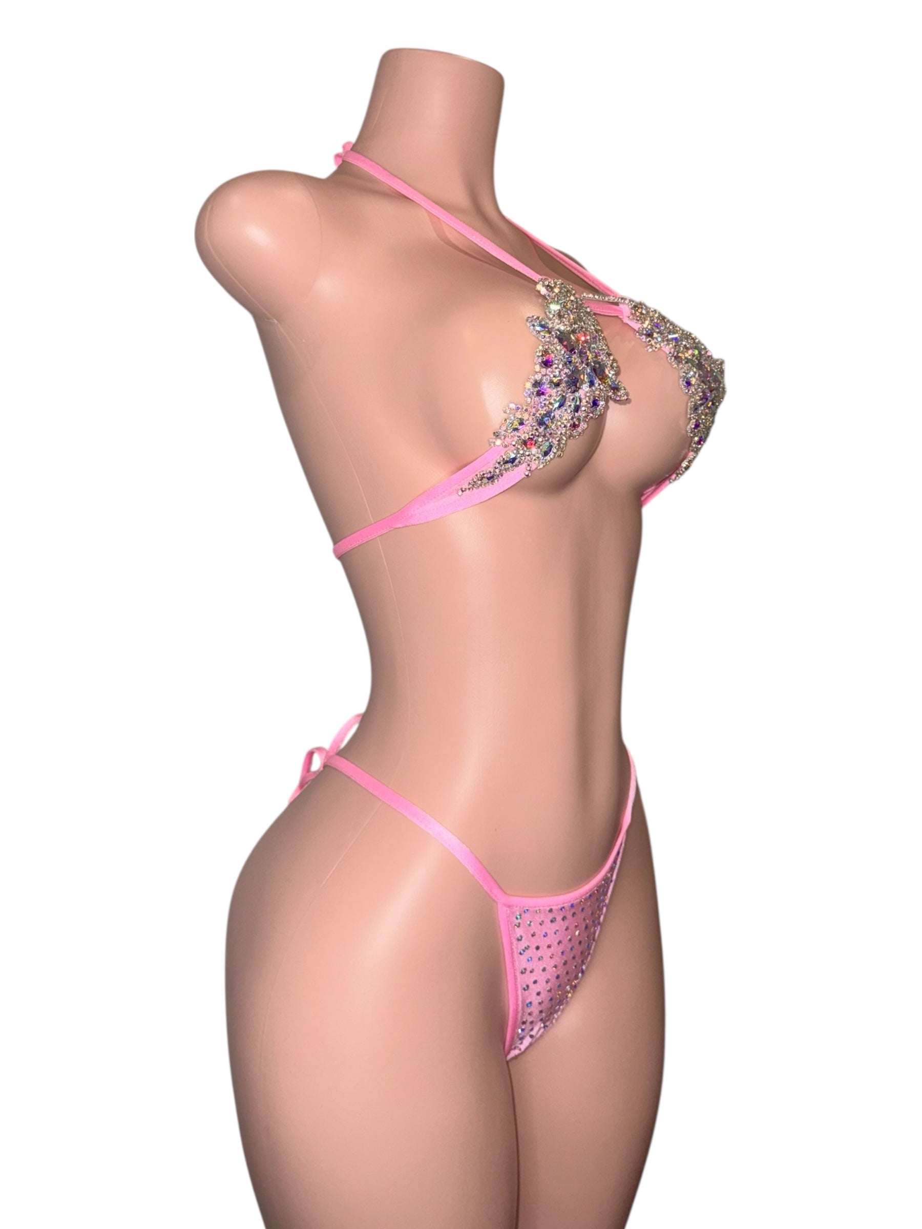 Pink Champagne Crystal Set