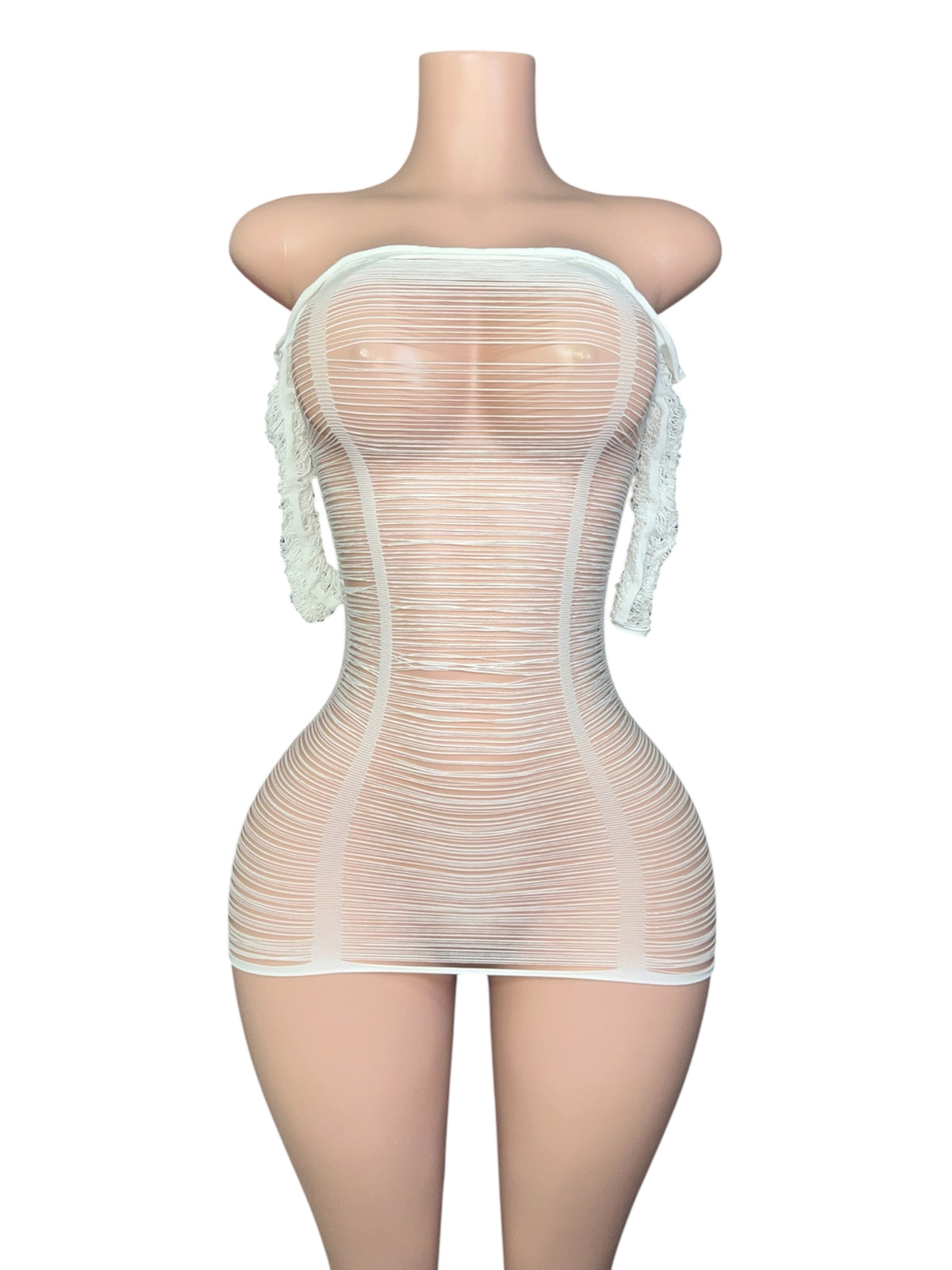Sheer Elegance Mini Dress