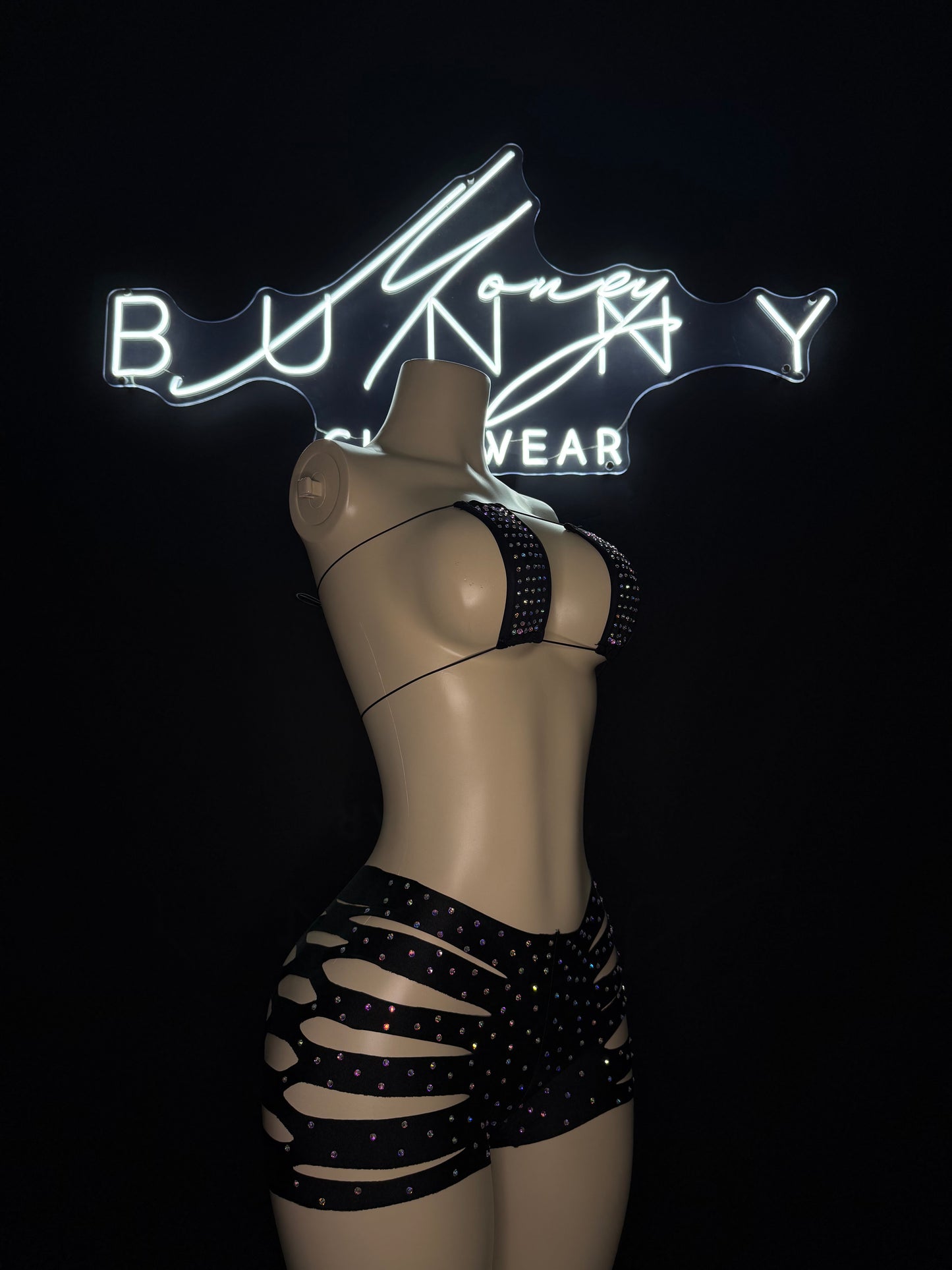 Untamed— Black Short Set Fits S-L