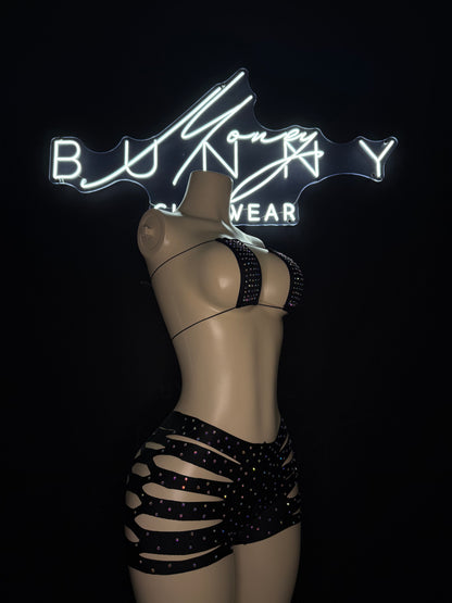 Untamed— Black Short Set Fits S-L