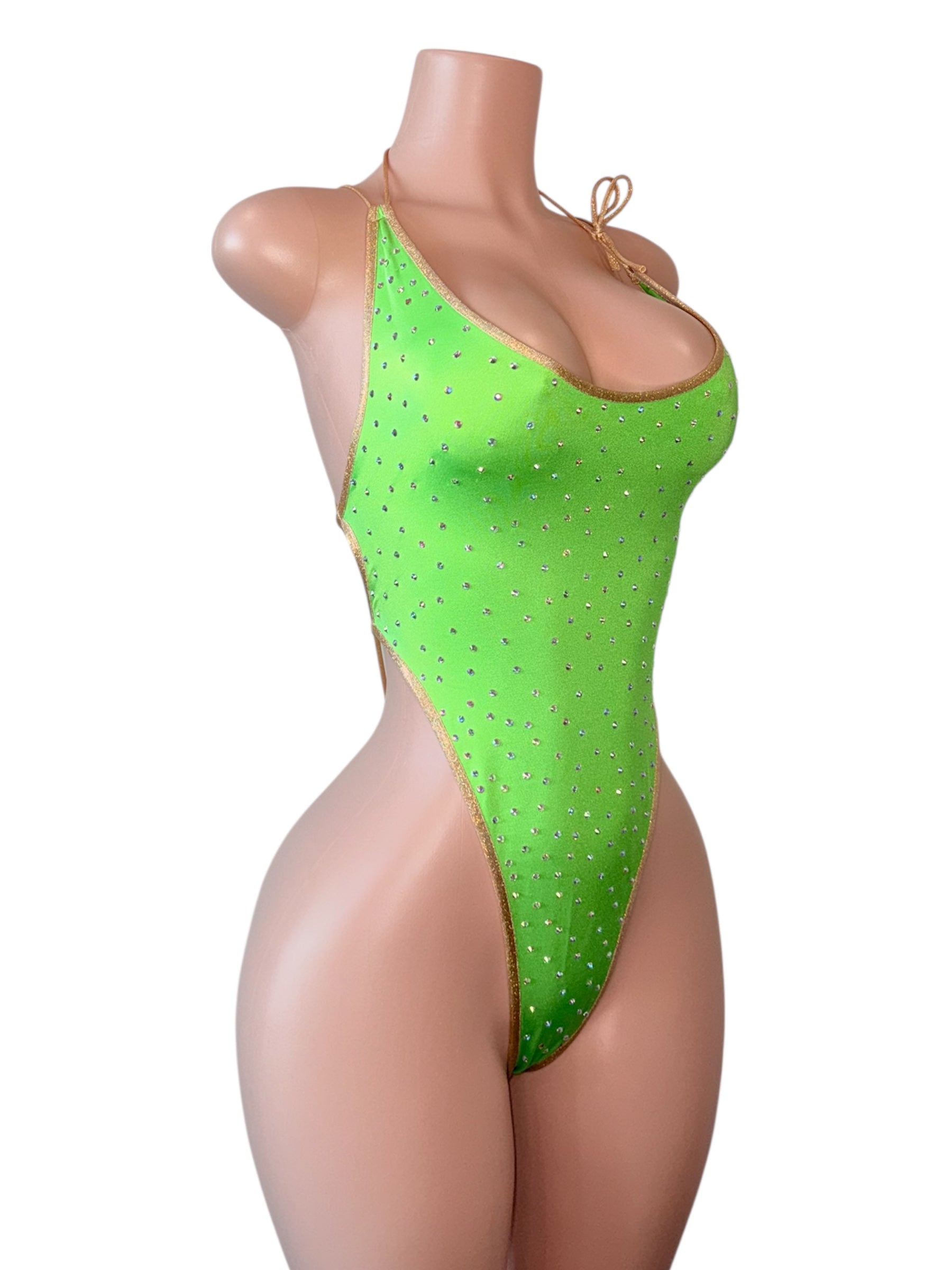 Lucky Money Rhinestone Bodysuit