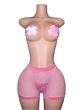 Pink Diamond Mesh Short Set