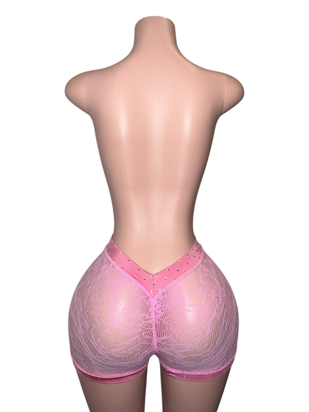 Pink Diamond Mesh Short Set