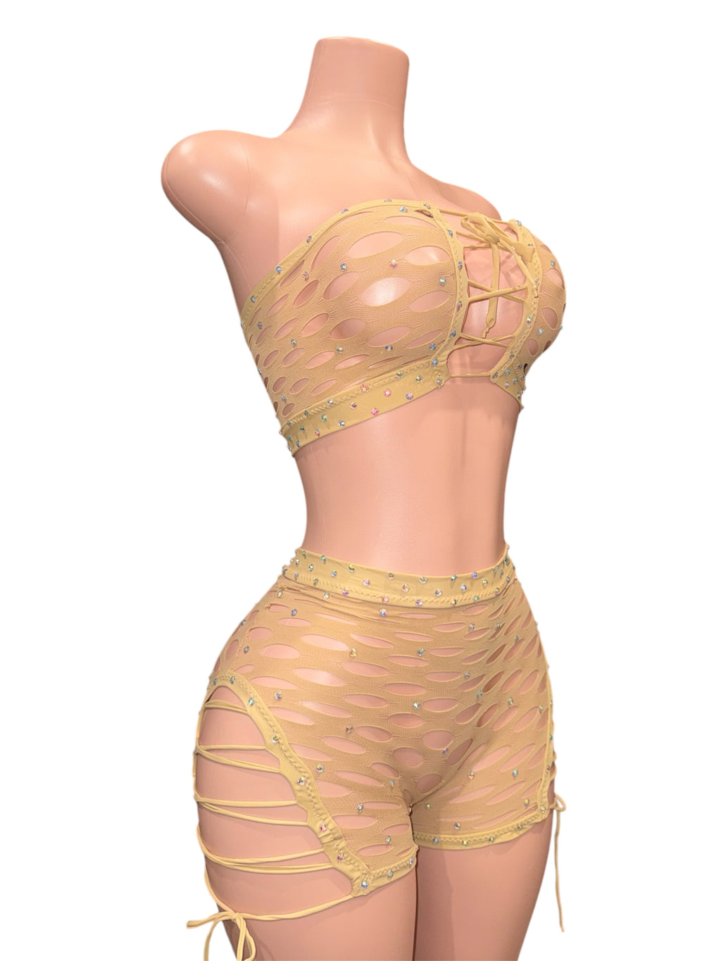 Nude Hustle Rhinestone Set