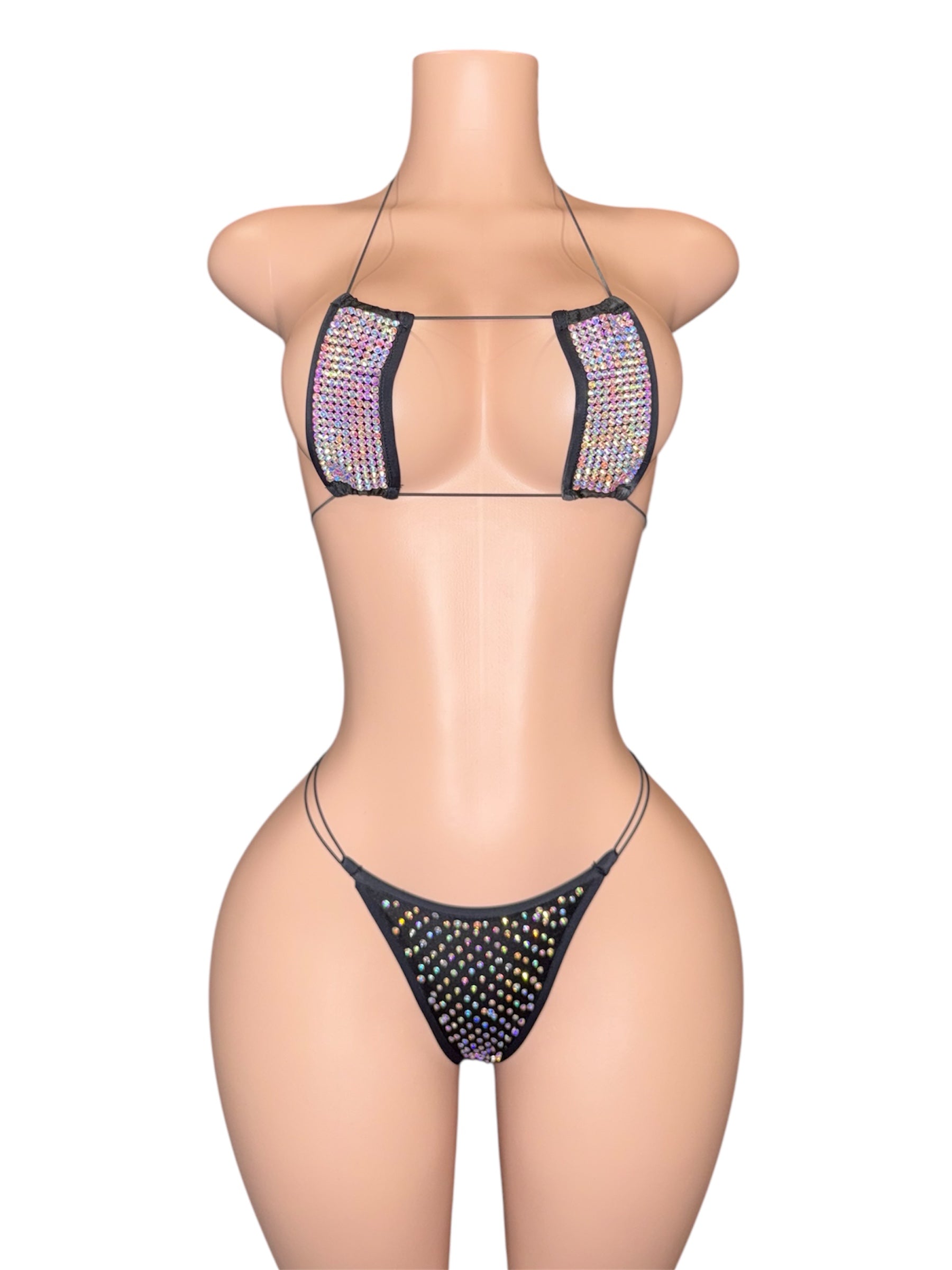 Diamond Nights Rhinestone Bikini Set