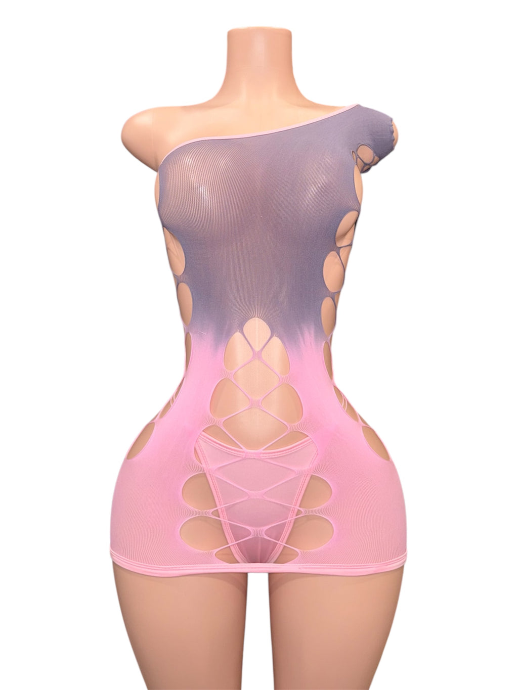 Lavender Blush Illusion Mini Dress