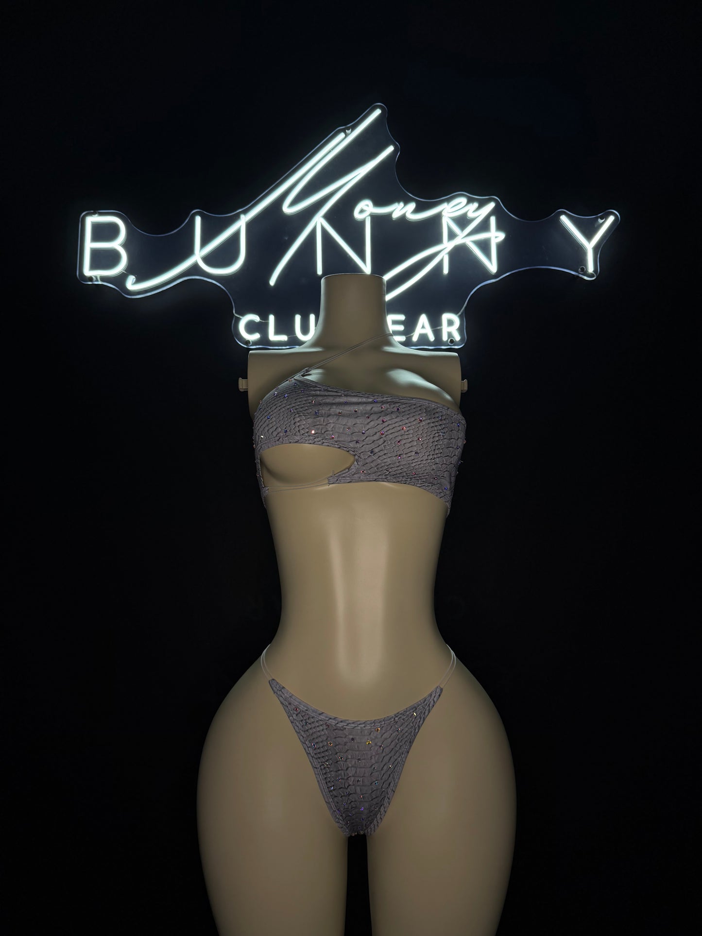 Priorities— Grey Snake Print Set Fits M