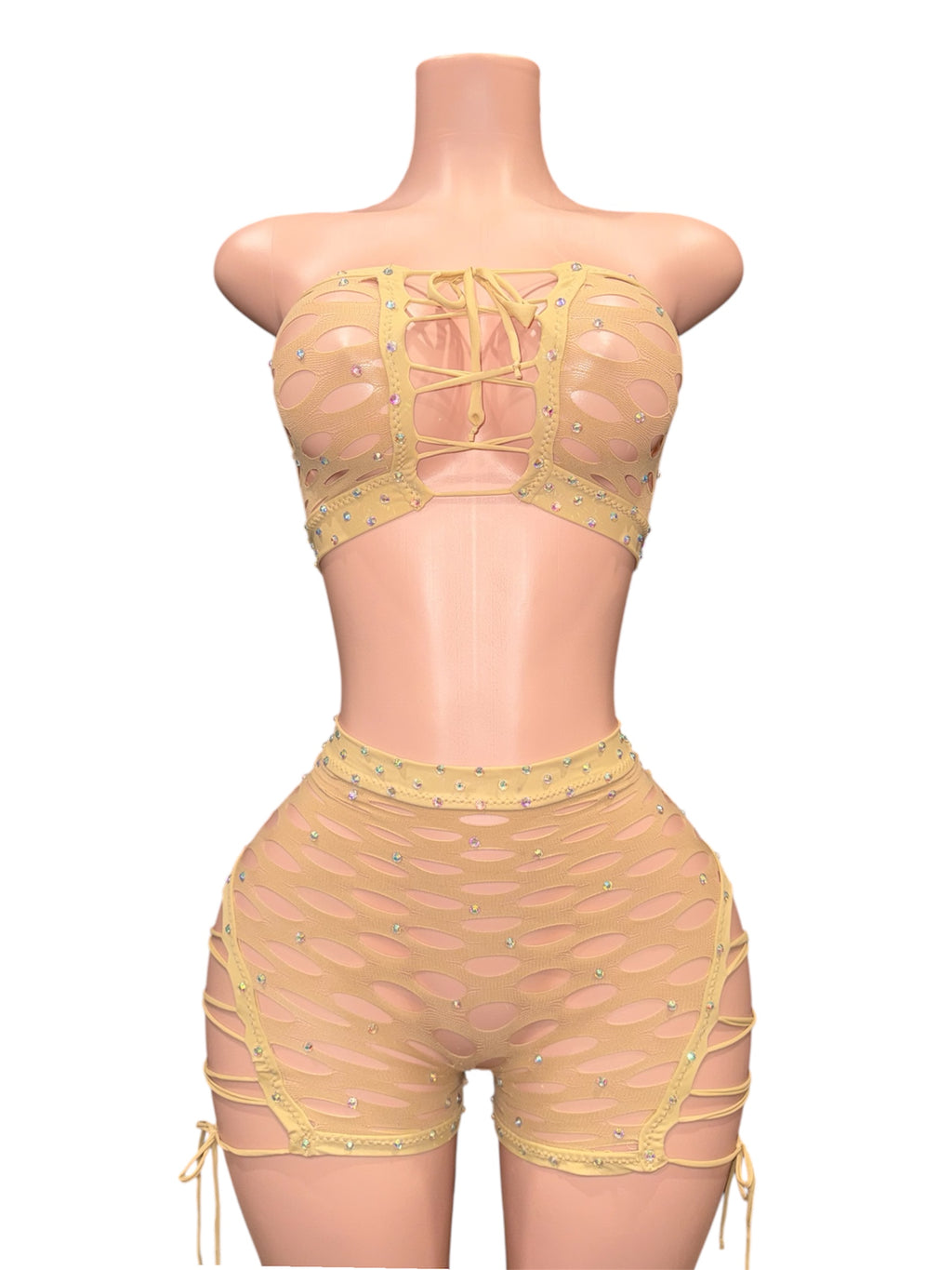 Nude Hustle Rhinestone Set
