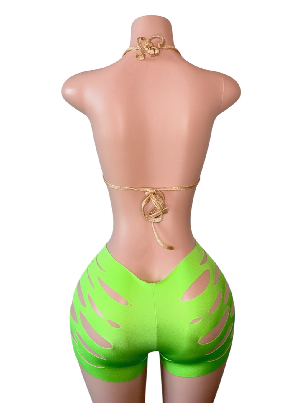 Green Goddess Rhinestone Short Set