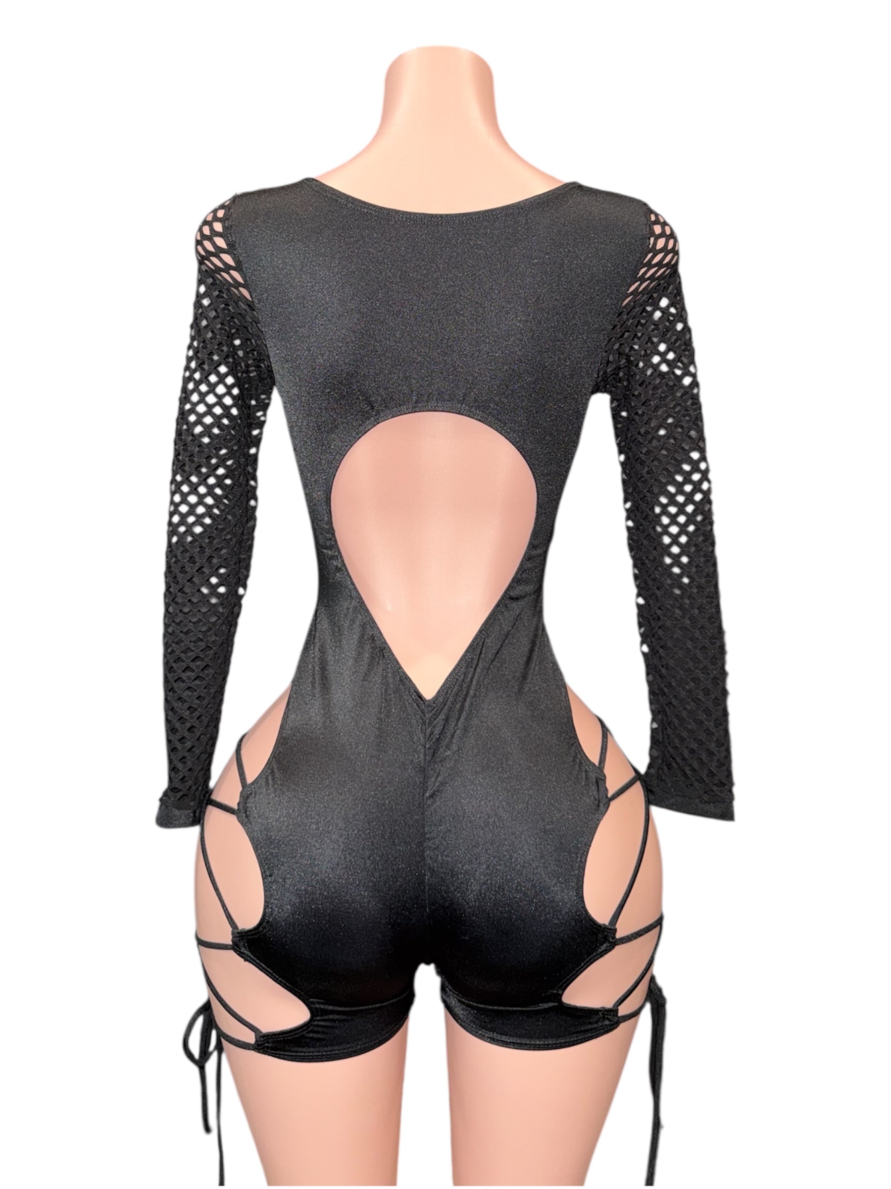 VIP After Hours Lace-Up Romper