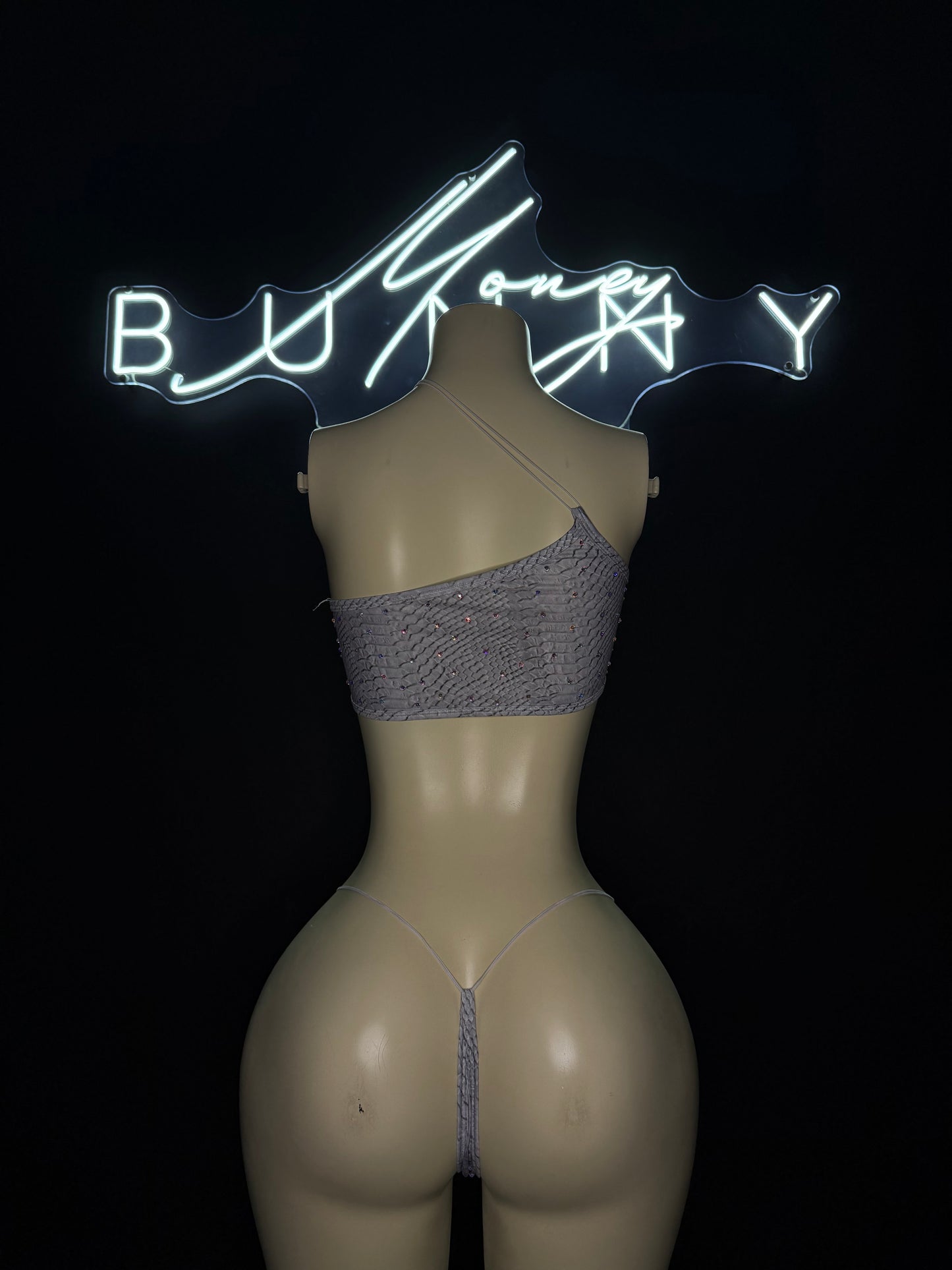 Priorities— Grey Snake Print Set Fits M