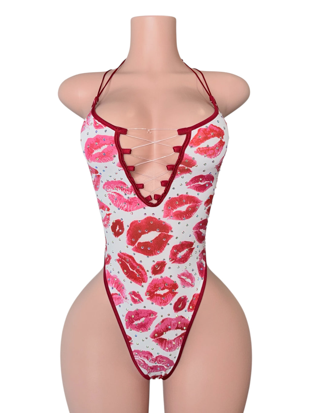 Kiss Me in VIP Lace-Up Bodysuit