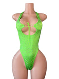Green Light Hustle Rhinestone Bodysuit