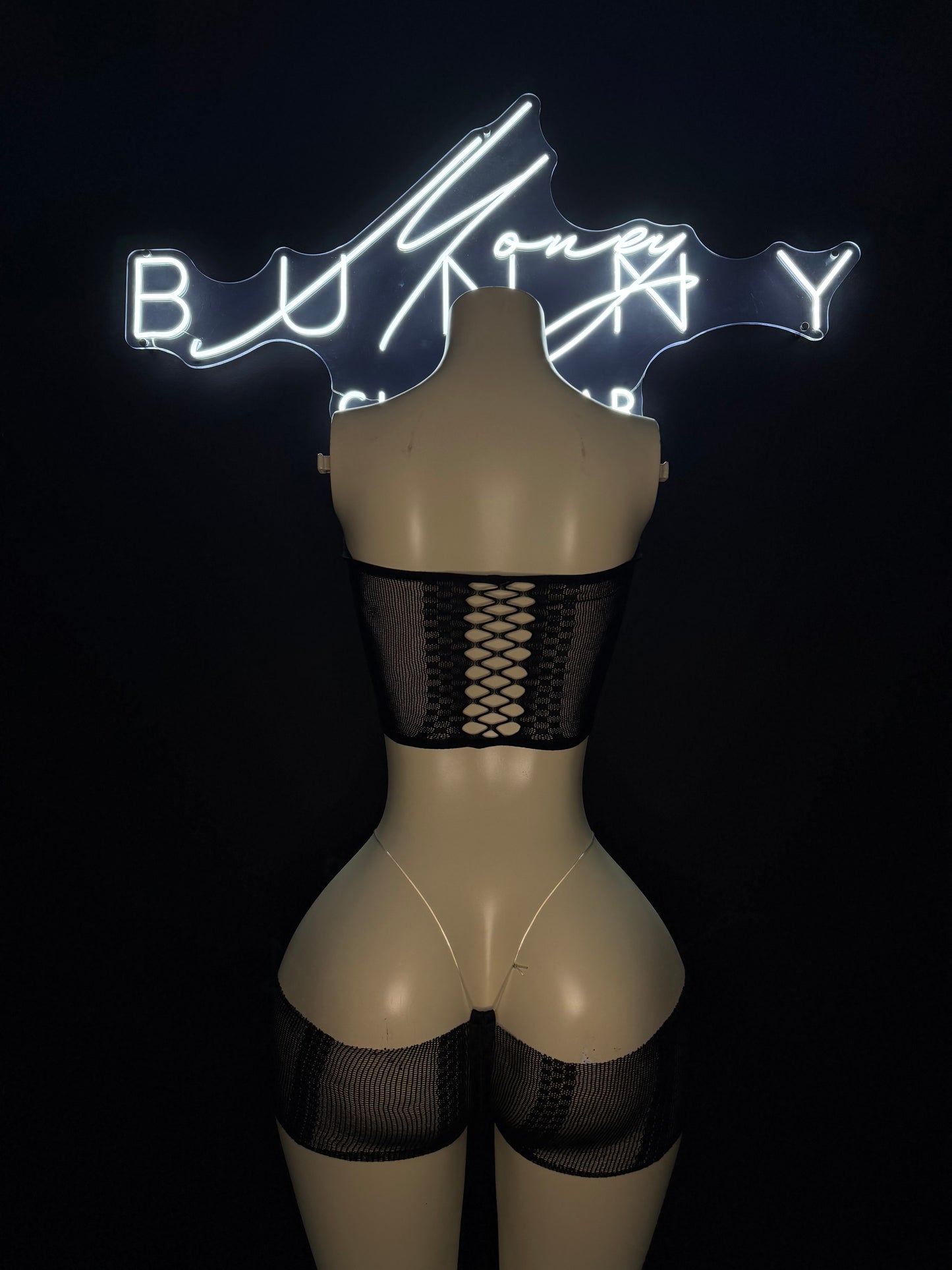 Paris— Black Stocking Set Thong Included