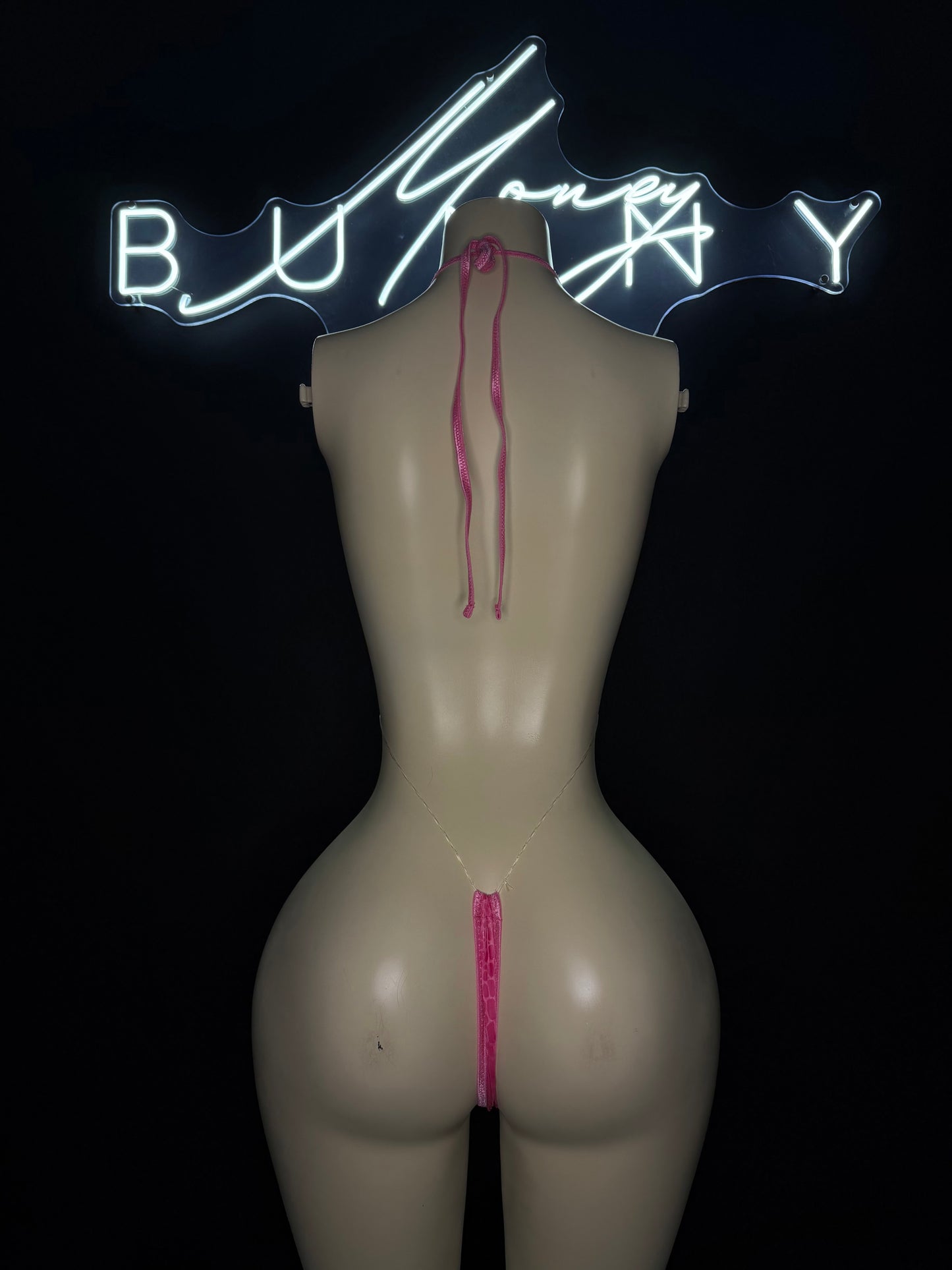 PinkBirkin— Pink Snake Skin One Piece Fits M-L