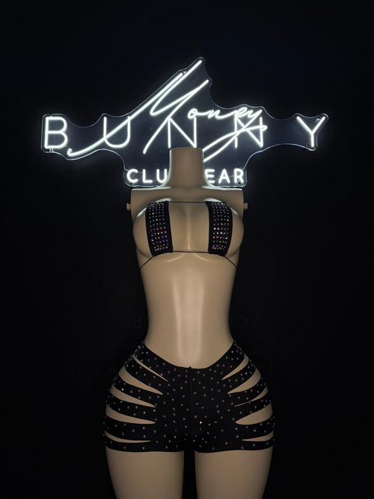 Untamed— Black Short Set Fits S-L