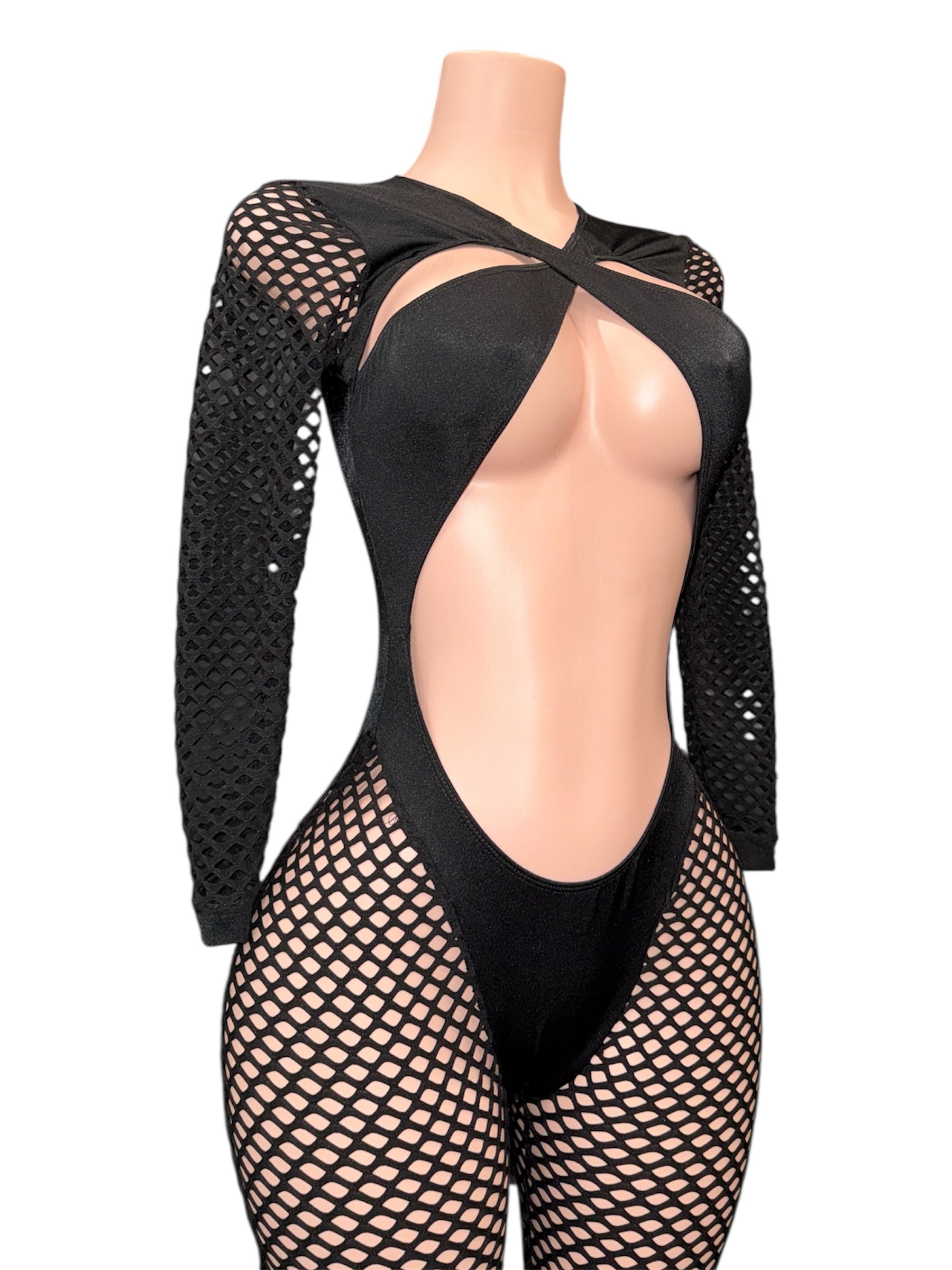 Midnight Shift Fishnet Bodysuit