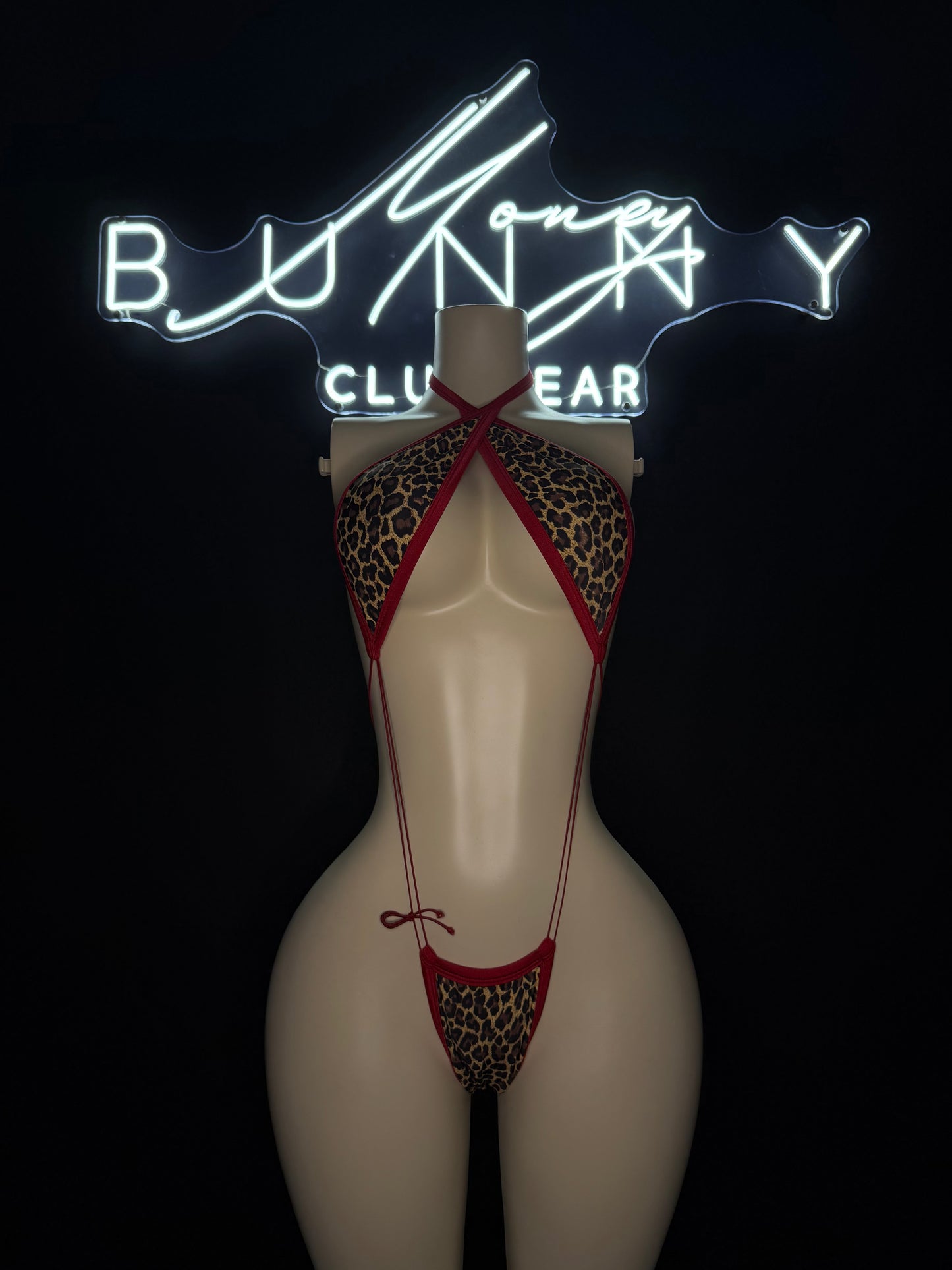 WildCat— Red & Animal Print One Piece Fits S-L