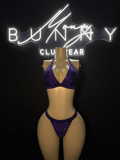 Show Stoppa- Purple Bikini Fits S-M