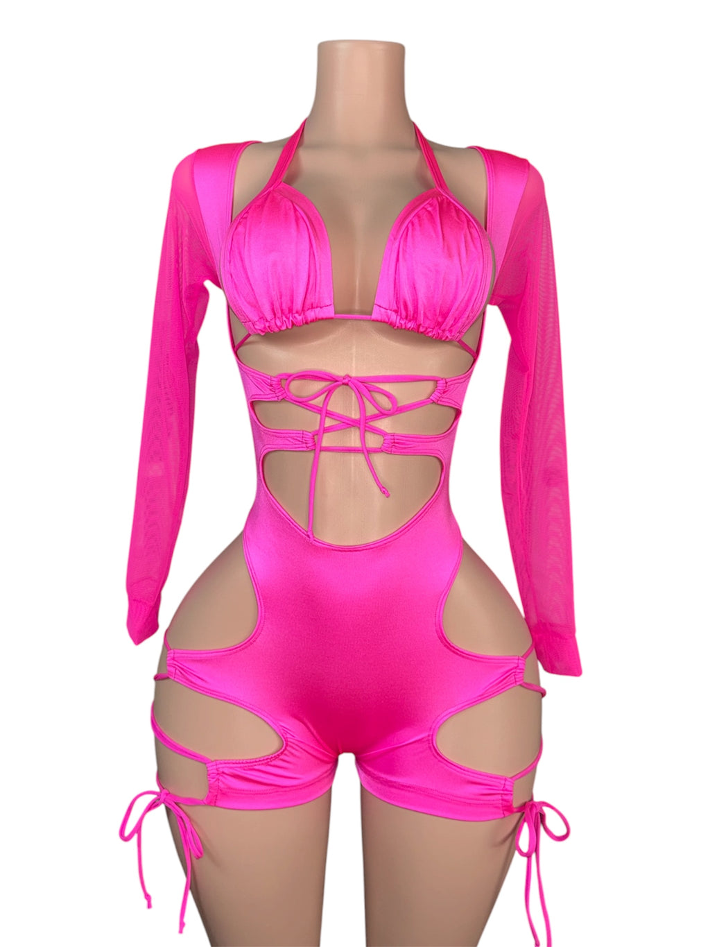 Pink Paycheck Romper