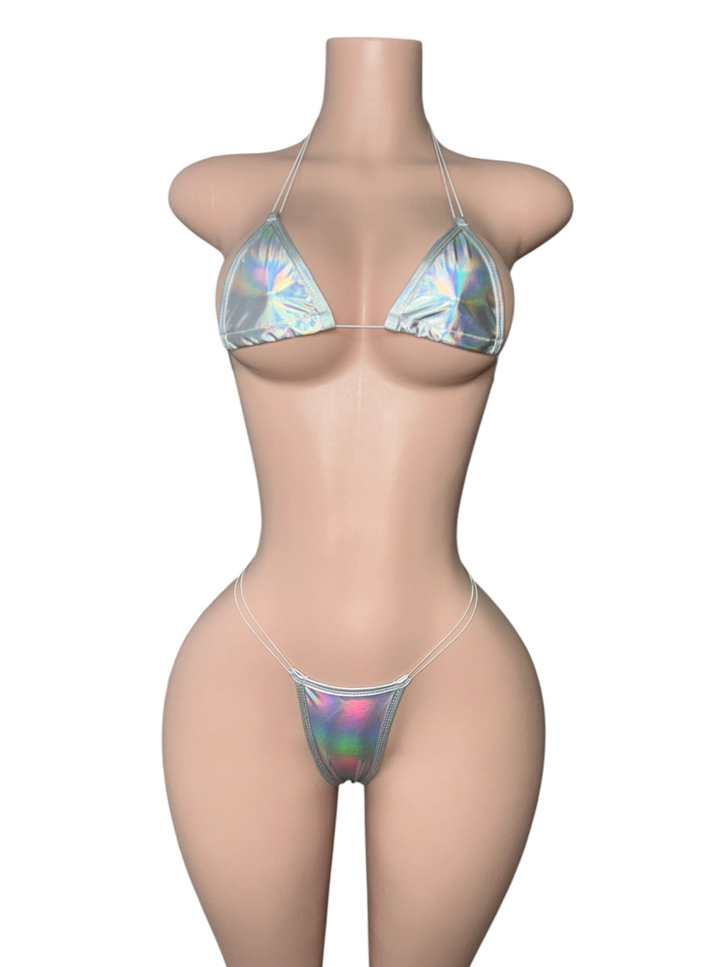 Holographic Silver Bikini