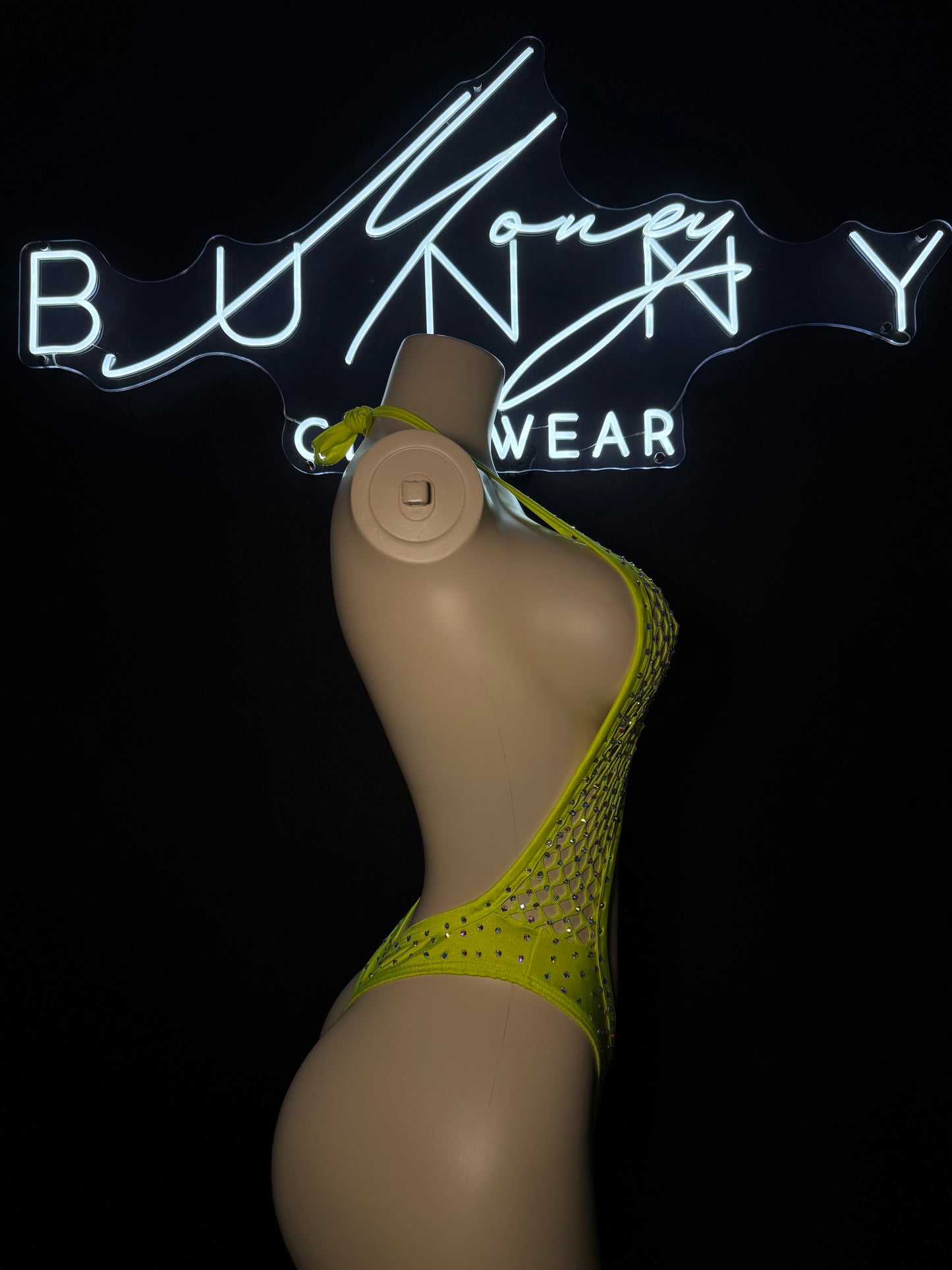 neon yellow one piece